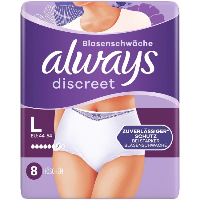 Трусы урологические Always Discreet Underwear Plus 6/8 L 8 шт