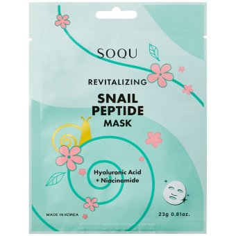 Тканевая маска для лица Soqu с пептидами улитки 1 шт