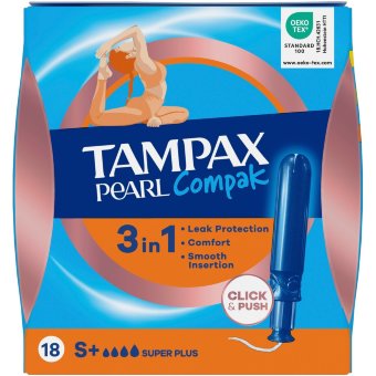 Тампоны Tampax Compak Pearl Super Plus 18 шт Тампоны Tampax Compak Pearl Super Plus 18 шт