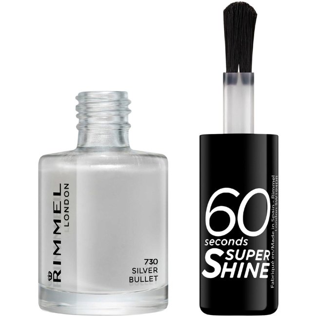 Лак для ногтей Rimmel 8 мл 60 seconds Super Shine 730 Silver Bullet