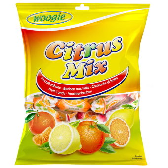 Карамель "Цитрусовый Микс" (лимон, апельсин, мандарин) Citrus Mix Woogie 170 гр
