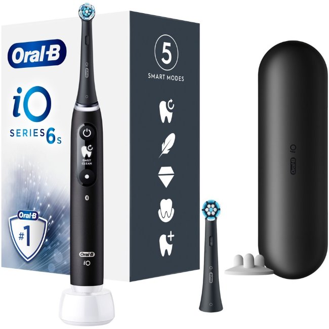 Электрическая зубная щетка Oral-B iO 6S Black с технологией Braun Электрическая зубная щетка Oral-B iO 6S Black с технологией Braun