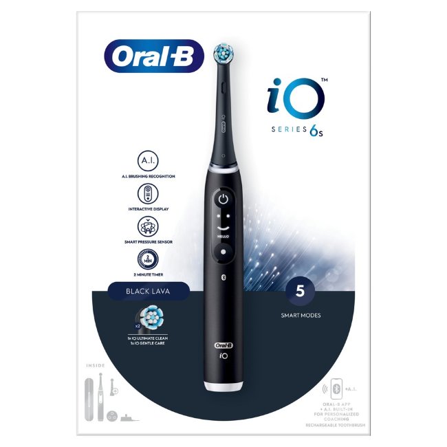 Электрическая зубная щетка Oral-B iO 6S Black с технологией Braun Электрическая зубная щетка Oral-B iO 6S Black с технологией Braun