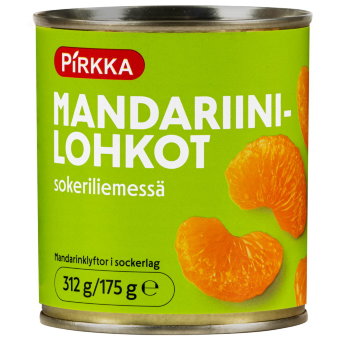 Мандарины дольками в сиропе Pirkka 312/175 г Мандарины дольками в сиропе Pirkka 312/175 г
