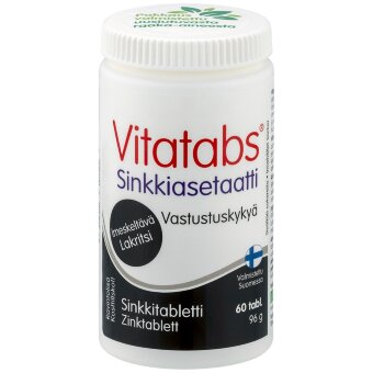 Таблетки с цинком Vitatabs с ликерицевым вкусом 60 шт