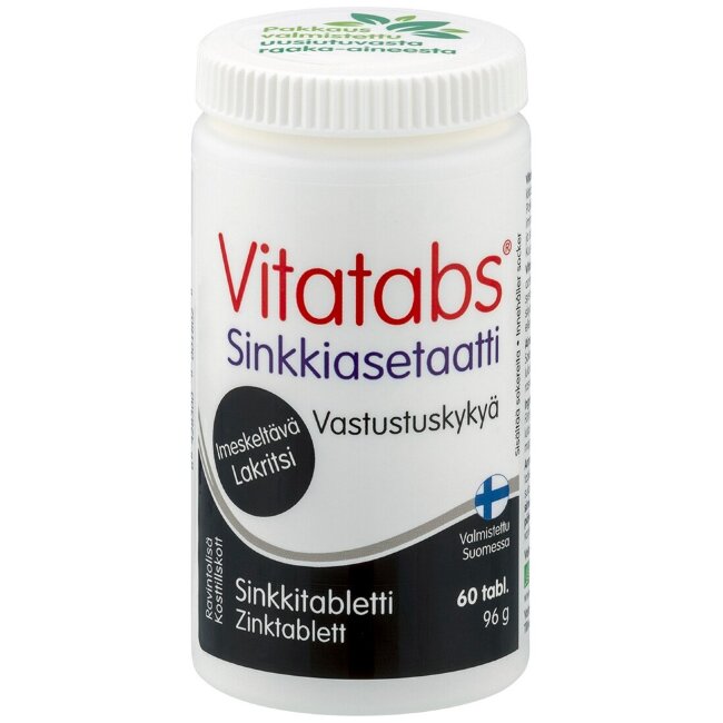 Таблетки с цинком Vitatabs с ликерицевым вкусом 60 шт