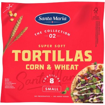 Мягкая пшенично-кукурузная тортилья Santa Maria (уп 8 шт) 200 гр x14 Мягкая пшенично-кукурузная тортилья Santa Maria (уп 8 шт) 200 гр x14