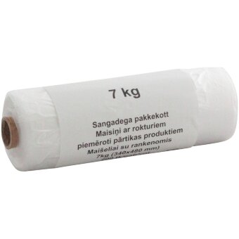 Полиэтиленовые пакеты с ручками McLean HDPE 7 кг, 200 шт/рулон