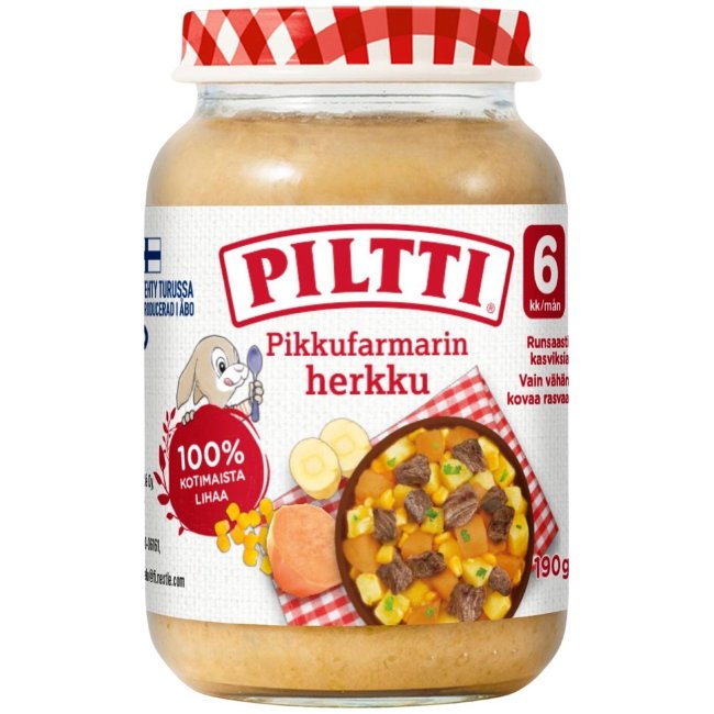 Детское питание Piltti Pikkufarmarin herkku 190 гр Детское питание Piltti Pikkufarmarin herkku 190 гр