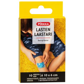 Пластырь детский Pirkka 10х6 см 10 шт Пластырь детский Pirkka 10х6 см 10 шт