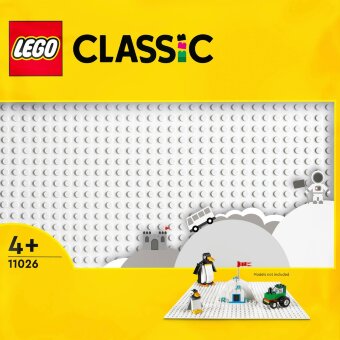 Конструктор LEGO® Classic белая строительная пластина 11026; набор для творчества для детей от 4 лет (1 деталь)