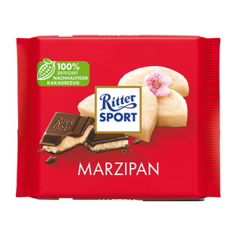 Ritter Sport темный шоколад с начинкой марципан 100 гр Ritter Sport темный шоколад с начинкой марципан 100 гр