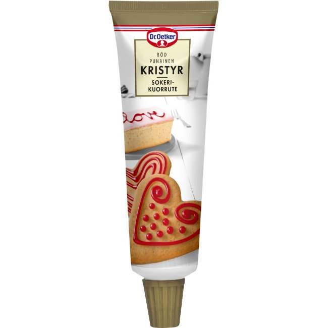 Глазурь сахарная контурная (красная) Dr. Oetker Kristyr 125 гр