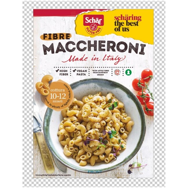Макароны Schär Maccheroni с высоким содержанием клетчатки без глютена 450 гр
