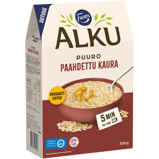 Овсяная каша с жареным овсом Fazer Alku 500 гр