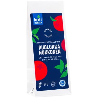 Заварной чай с брусникой и крапивой Kotimaista Puolukka Nokkonen без кофеина 30 гр