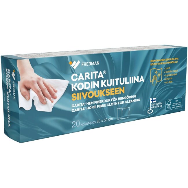 Хозяйственная салфетка из микрофибры Fredman Carita® для уборки 30x50 см 20 шт