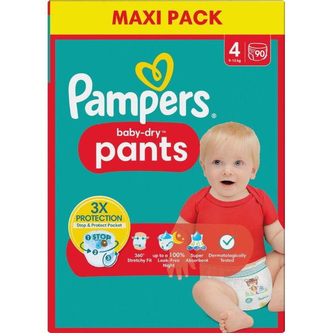 Подгузники-трусики Pampers Baby Pants 4, 9-15 кг, 90 шт.