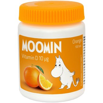Витамин D3 со вкусом апельсина с ксилитолом MUUMI 100 таблеток Oriola