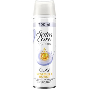 Гель для женского бритья с витамином Е Gillette Satin Care Olay для сухой кожи 200 мл Гель для женского бритья с витамином Е Gillette Satin Care Olay для сухой кожи 200 мл