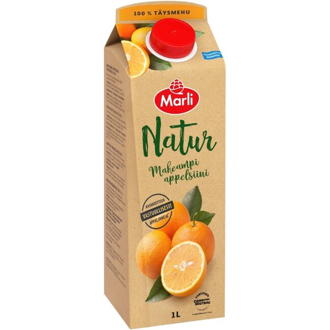 Апельсиновый сок Marli Natur Sötäre 100% 1 л