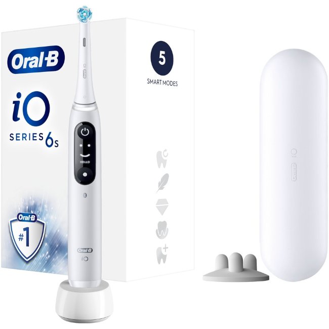 Электрическая зубная щётка Oral-B iO 6S White с технологией Braun Электрическая зубная щётка Oral-B iO 6S White с технологией Braun