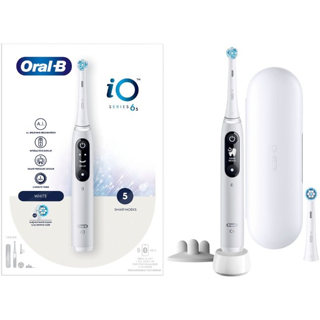 Электрическая зубная щётка Oral-B iO 6S White с технологией Braun Электрическая зубная щётка Oral-B iO 6S White с технологией Braun